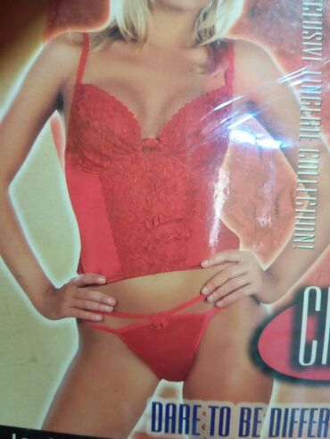 Donji veš: Seksi crveni komplet donjeg veša + dodatak “Instant Bunny” - Crveni — 1