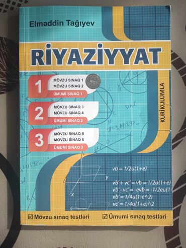 4 cu sinif ingilis dili kitabi: Riyaziyyat 9-11ci siniflər üçün testlər. Hər mövzuda 6 test, hər