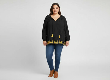 bluzka z piórami zalando: Peacocks, Women's blouse, size 2XL