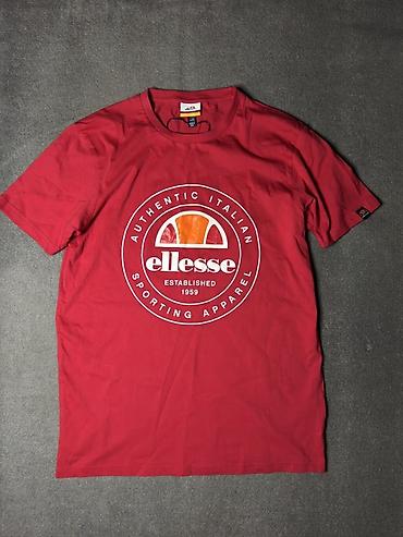 oversize tshirt: Futbolka, Ellesse, L, rəng - Qırmızı — 1