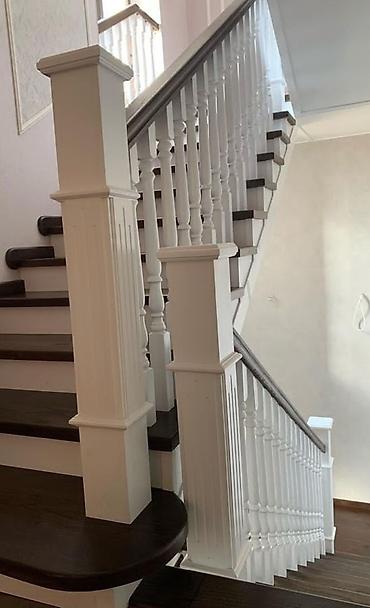 Обшивка лестниц: Лестница жазайбыз заказ менен замер установка байланыш телефон — 23