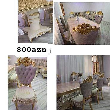 bocka i: Qonaq otağı üçün, İşlənmiş, Kvadrat masa, 6 stul — 1