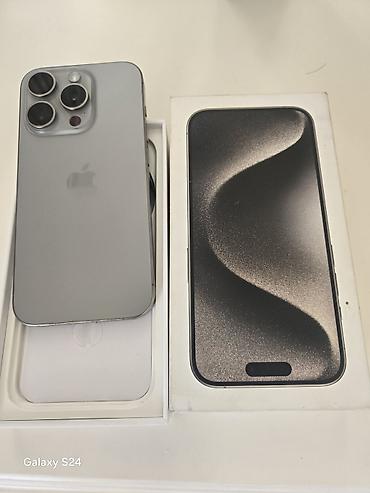 китайский айфон 15: IPhone 15 Pro, Б/у, 256 ГБ, Серебристый, Коробка, 85 % — 1