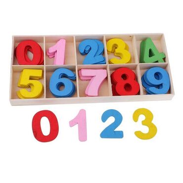 Серьги: Деревянные цифры для счета, игрушки логические, обучающие материалы -