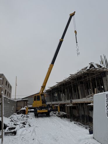 Услуги манипулятора: Кран услуга Стрела 21 метр Контейнер вагон бухта кирпич кум шагыл — 9