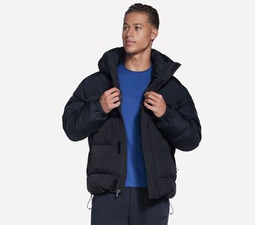 Kurtkalar: Kişi üçün şişmə qış gödəkçəsi – tünd qara rəng yüngül isti rahat Ölçü — 3