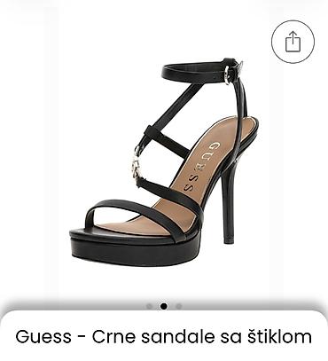 replay sandale platforma: Guess crne sandale sa štiklom - Model: elegantne sandale sa visokim — 1