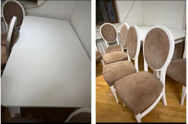 Sifarişlə dolablar: Qonaq otağı üçün, İşlənmiş, Kvadrat masa, 6 stul