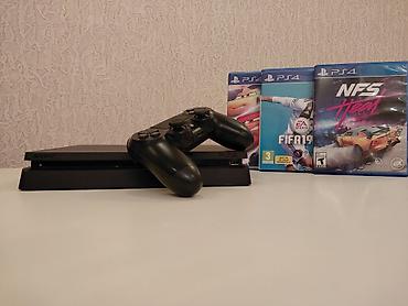 аренда playstation 4: PS4 Slim oyun konsolu komplekti Əla vəziyətdədir.Daha ətraflı məlumat — 1