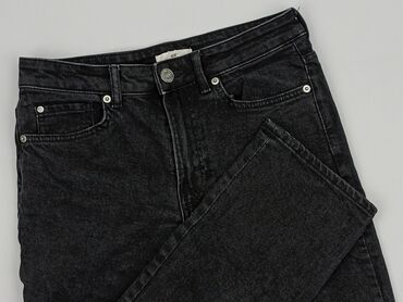 czarne dżinsy z wysokim stanem: H&M, Jeans for women, size S