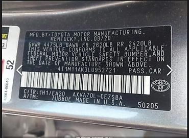 corolla s: Toyota Camry: 2020 г., 2.5 л, Автомат, Бензин, Седан — 10