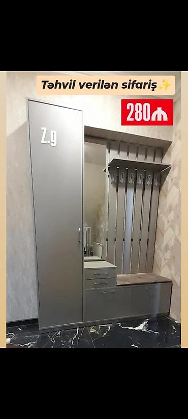 balqabaq tumu: Dəhliz üçün çoxfunksiyalı giriş möbeli – 280₼ - Rəng: boz - Komplekt — 1
