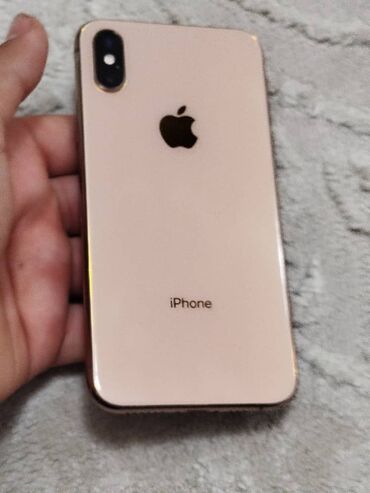 Apple iPhone: IPhone Xs, Б/у, 256 ГБ, Золотой, Защитное стекло, Чехол, 83 %