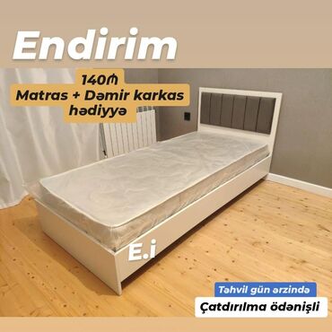 matras tek neferlik: *Tək nəfərlik çarpayı 140Azn💥* *Matras hədiyyə 🎁* ✔️Təhvil gün ərzində