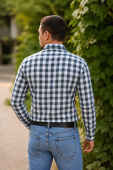 обмен одежды: Мужская рубашка, 2XL, Новый, цвет - Зеленый, Самовывоз — 3