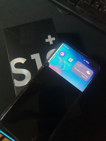 samsung s10 чехол: Samsung Galaxy S10 Plus, Колдонулган, 128 ГБ, түсү - Ак, 2 SIM