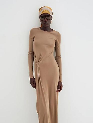 Haljine: Haljine duge sa elastinom. crna,tamno siva,svetlo siva,oker/tamno — 2