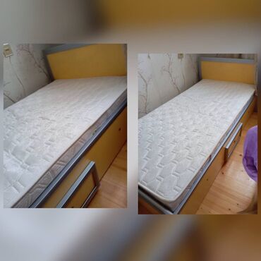 2 спальная кровать: Односпальная кровать, С матрасом