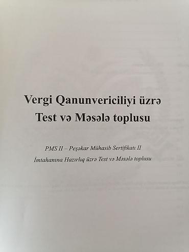 Tədris ədəbiyyatı: Məhsul: “Peşəkar Mühasib Sertifikatı – II mərhələ (Vergi — 2