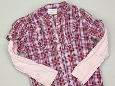 bluzka w kratę: Bluzka, 4-5 lat, 104-110 cm, stan - Zadowalający