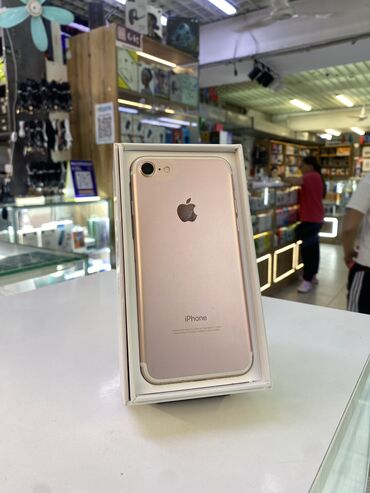 алиса мини купить бишкек: IPhone 7, Колдонулган, 32 ГБ, Күлгүн, Заряддоочу түзүлүш, Коргоочу айнек, Каптама, 70 %