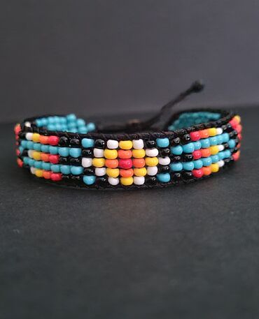 Narukvice: Podesiva narukvica, Handmade, Materijal: Kristal, Perlice — 4