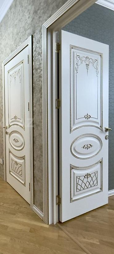 mdf panel: Klassik üslubda daxili qapılar (5 ədəd) - Rəng: südlü ağ - Dekor — 4