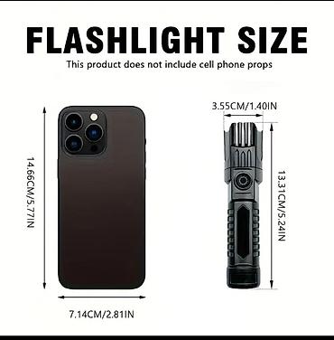 led fener: - LED Flashlight – güclü işıq axını - Daxili litium batareya 500mahliq — 3