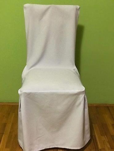 Organizacija događaja: Prodajem 300 komada elegantne bele navlake za stolice.
Tel — 10