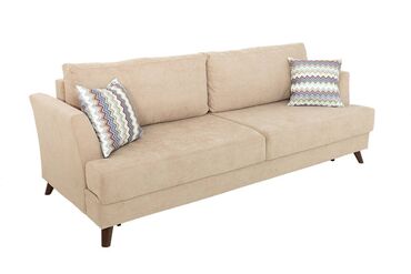 деревянный диван: Прямой диван, цвет - Бежевый, В рассрочку, Новый