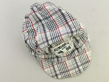 czapka z dwoma pomponami dla chłopca: Czapka z daszkiem, 9-12 m, stan - Dobry