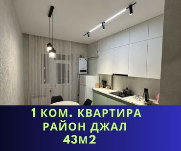 квартиры по суточно мкр: 1 бөлмө, 43 кв. м, Элитка, 4 кабат, Евроремонт