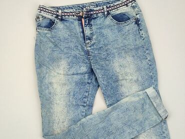 czarne jeansy z przetarciami: Jeans, 16 years, 158/164, condition - Good