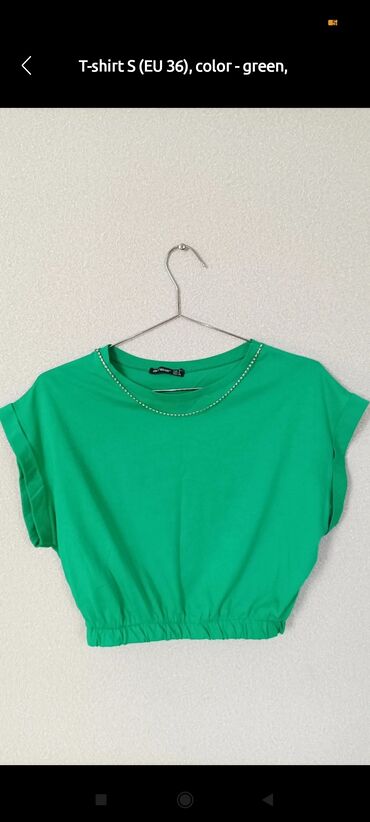 Женская одежда: Футболка S (EU 36), цвет - Зеленый