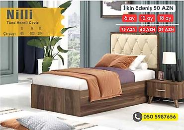 Çarpayılar: Yeni, Təknəfərlik çarpayı, Bazasız, Matras ilə, Siyirməsiz, Azərbaycan — 2