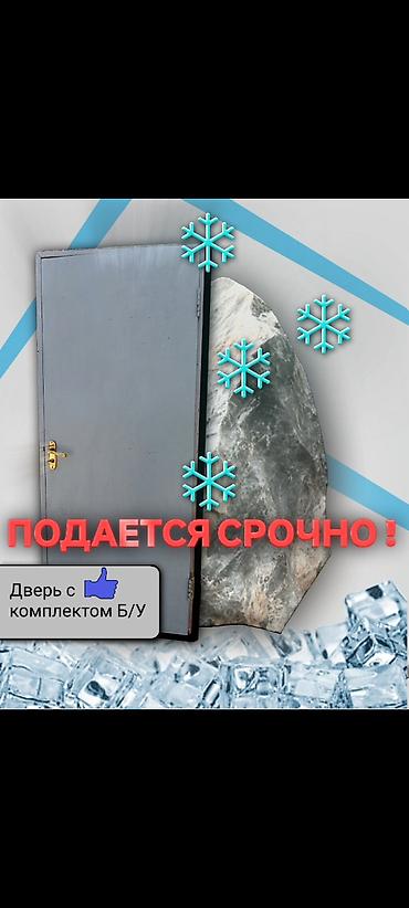 золо: Межкомнатная дверь, Б/у, Глухие, Одностворчатая, Деревянная, Распашная, цвет - Серый — 1