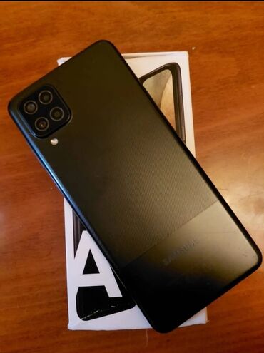 Мобильные телефоны: Samsung Galaxy A12 | 64 ГБ | цвет - Черный | Отпечаток пальца, Face ID