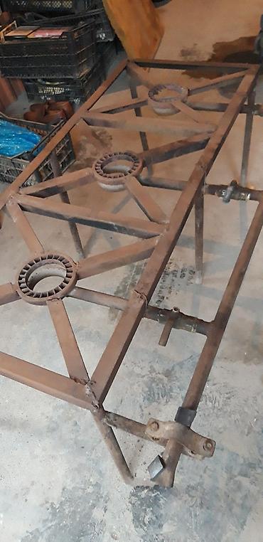 sobasi: Sənaye tipli 3 gözlü qaz ocağı karkası - Material: qalın divarlı — 1