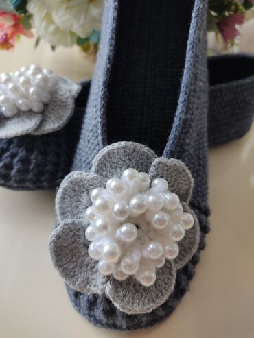 обувь мужская зима: Домашние тапочки 39, цвет - Серый
