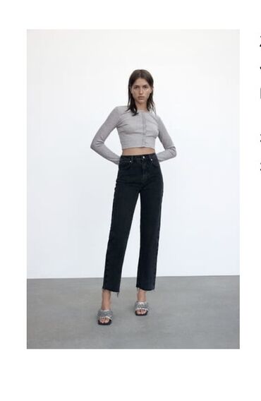 джинсы zara оптом: Джинсы и брюки, цвет - Черный, Новый