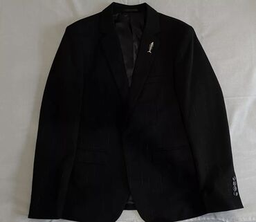шерстяной пиджак мужской: Костюм XS (EU 34), S (EU 36), M (EU 38), цвет - Черный