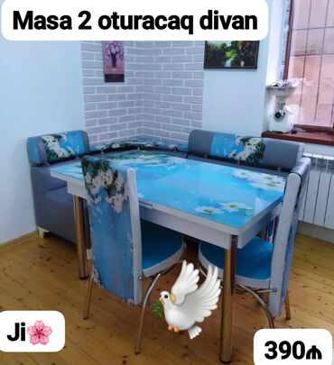 metbex aboylari 2019: Künc divan və masa desti yeni mətbəx mebeli divan dördbucaq masa ve 4 lalafo.az -da metbex aboylari 2019: Künc divan və masa desti yeni mətbəx mebeli divan dördbucaq masa ve 4