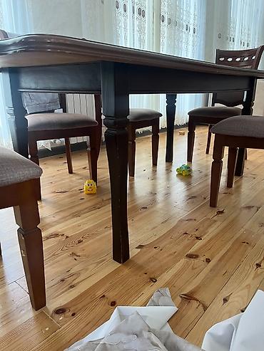 stullarin satisi: Masa dəsti 8 oturacağla birlikdə satılır çox möhkəm materialı var — 2