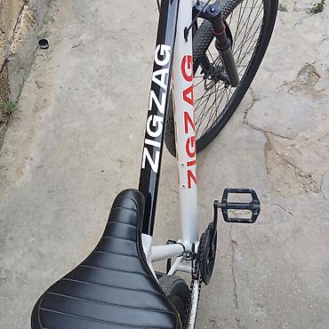 Şəhər velosipedləri: ZIGZAG şəhər/trek velosipedi - Rəng: ağ-qara (ZIGZAG loqosu) - — 3