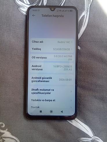 redmi 14 s: Redmi 14C, 256 GB, rəng - Qara, Barmaq izi — 3