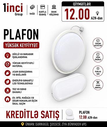 Plafon LED işıqlandırma - Yüksək keyfiyyətli materialdan - Güclü və