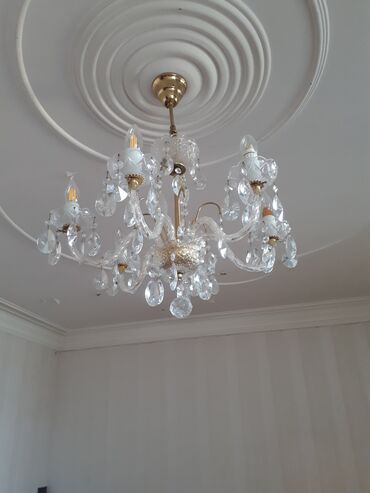 люстр: Çılçıraq, 6 lampa, Xrustal