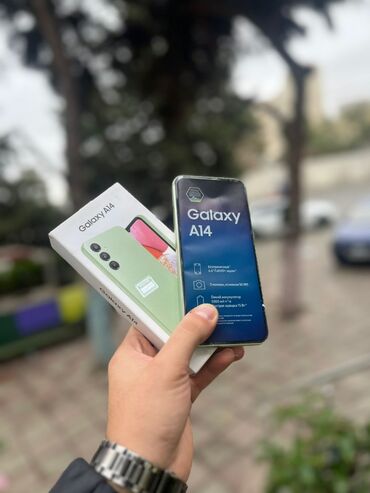 telfunlar: Samsung Galaxy A14, 64 GB, rəng - Yaşıl, Sənədlərlə