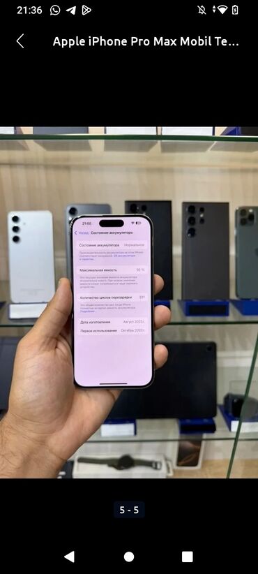 Apple iPhone: IPhone 15 Pro Max, Gümüşü