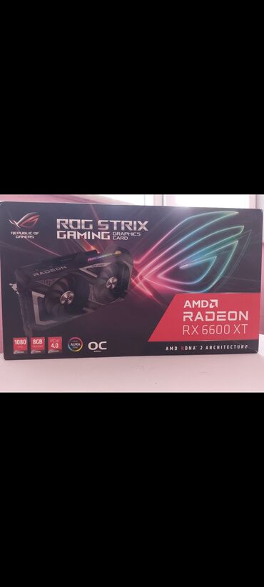 asus rog strix g15: Videokart Asus Radeon RX 6600 XT, 8 GB, İşlənmiş